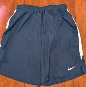 Nike Men's Black and White Athletic Shorts